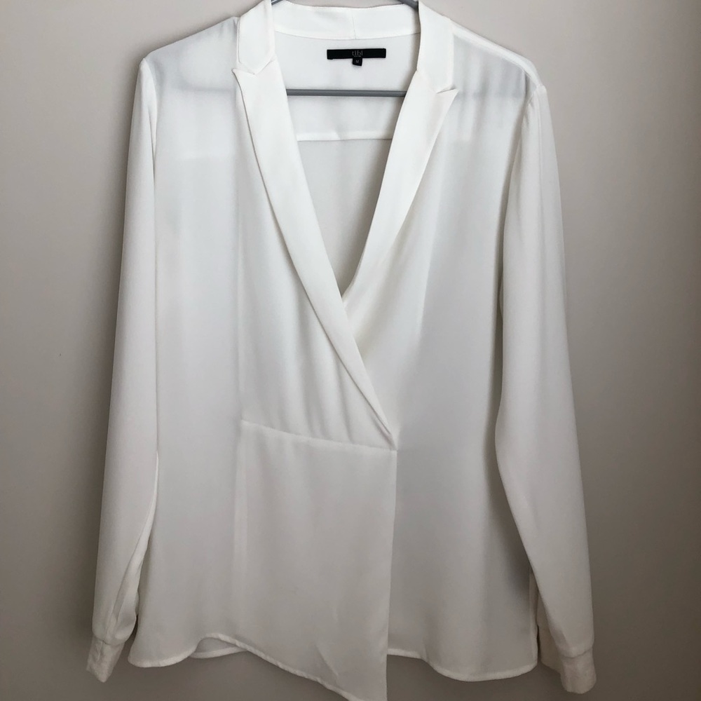Tibi Long-sleeve White Top